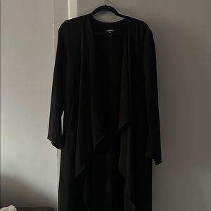 Nine West Women's Medium Draped Open-Front Topper Jacket Black